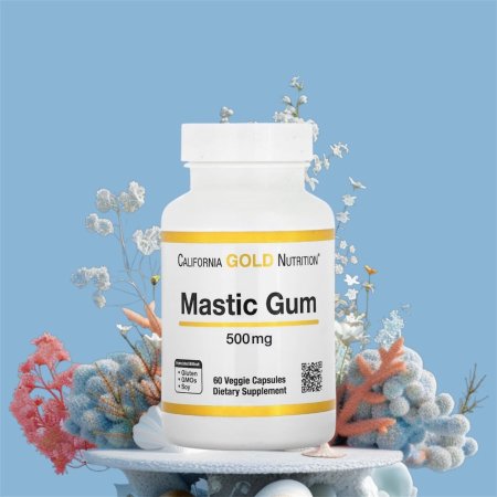 صمغ المستكة، 500 ملجم، 60 كبسولة نباتية، Mastic Gum 500 mg