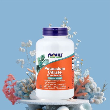 مسحوق سيترات البوتاسيوم النقي، 12 اونصة، 340 جرام، Potassium Citrate