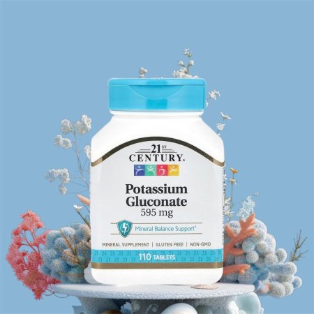 غلوكونات البوتاسيوم، 595 ملغ،110 قرص،Potassium Gluconate