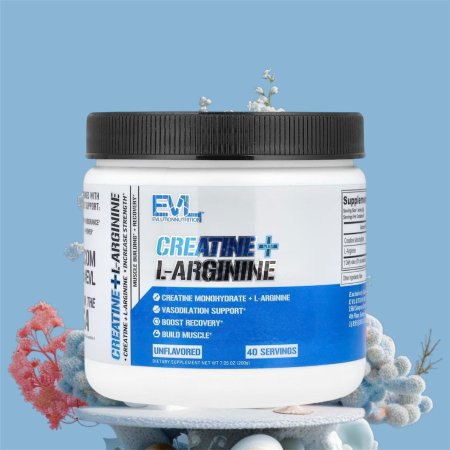 كرياتين +ارجنين، بدون نكهات، 200 جرام، 40 وجبة، Creatine L Arginine