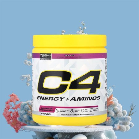 عنب، 8.7 اونصة، 240 جرام، Energy+ Aminos، C4