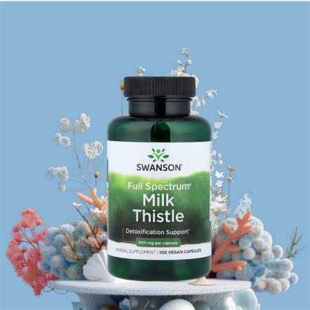 مستخلص الشويكة اللبنية، 500 ملجم،100 كبسولة نباتية، Milk thistle