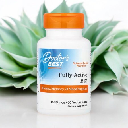 60 كبسولة نباتية، فيتامين ب 12، 1500 مكجم، دكتورز بيست، B 12 1500 mcg Doctors best