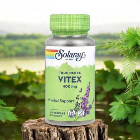اعشاب حقيقية، شجرة كف مريم، 400 ملجم، 100 كبسولة نباتية، Vitex، solaray