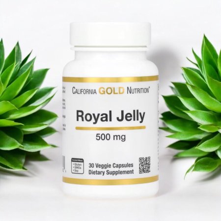 غذاء ملكات النحل، 500 ملجم، 30 كبسولة نباتية، مناعة فولاذية، Royal Jelly 500 mg