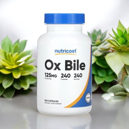 املاح المرارة 125 ملجم دعم عملية الهضم، 240 كبسولة، Ox Bile 125 mg