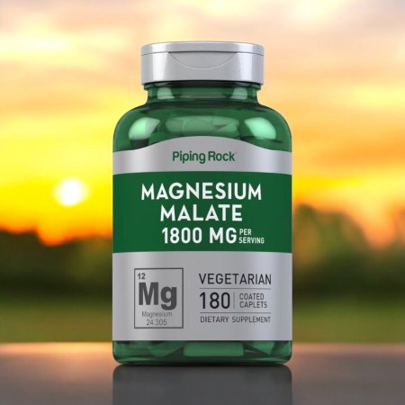 مالات المغنيسيوم لصحة العظام والقلب ، 180 قرصا، 600 ملجم لكل كبسولة، Magnesium Malate 1800 mg
