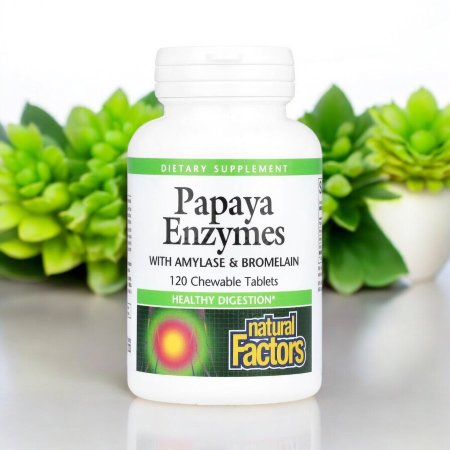 انزيمات البابايا مع الاميليز والبروميلين، 120 قرص قابل للمضغ، Papaya Enzymes