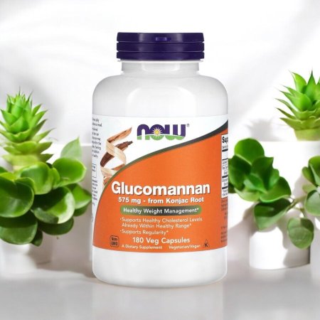 جلوكومانان، 180 كبسولة نباتية، تساعد على سد الشهية وخسارة الوزن، Glucomannan
