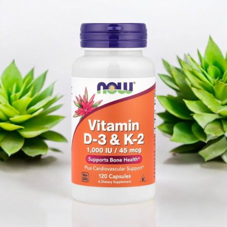 فيتامين  د 3  و ك 2، 120 كبسولة، D3&k2