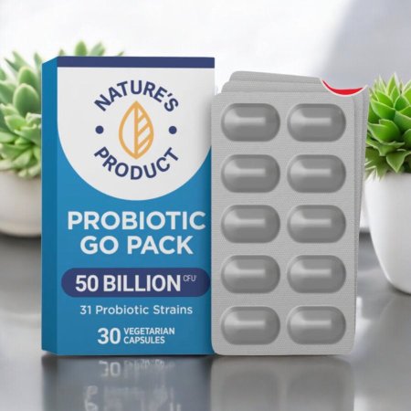 بكتيريا نافعة، بروبيوتيك 50 مليار، صحة القولون والامعاء، 30 كبسولة،Probiotic 50 Billion