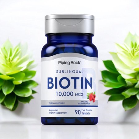 بيوتين 10000مكجم، شعر قوي، 90 قرص صغير، Biotin10000 mcg