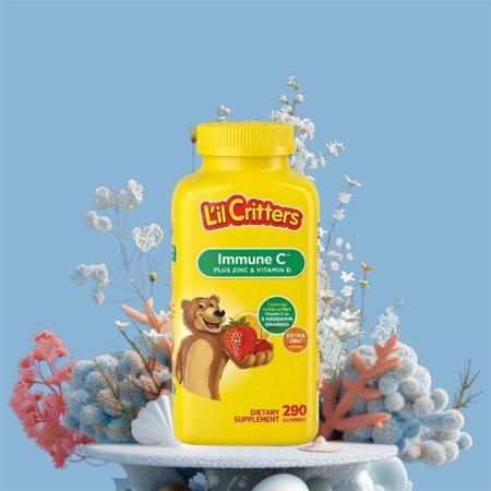 علكات دعم المناعة الفائقة للأطفال Immune C، مع الزنك وفيتامين د، 290 علكة هلامية, Kids Immune C Gummies, Plus Zinc & Vitamin D, 290 Gummies