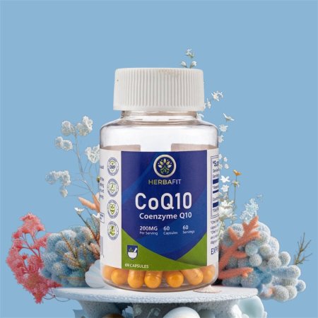 هيربافيت، مساعد الإنزيم كيو 10 (CoQ10)، بتركيز 200 ملغ، 60 كبسولة (HerbaFit, CoQ10, Coenzyme Q10, 200 mg, 60 Capsules