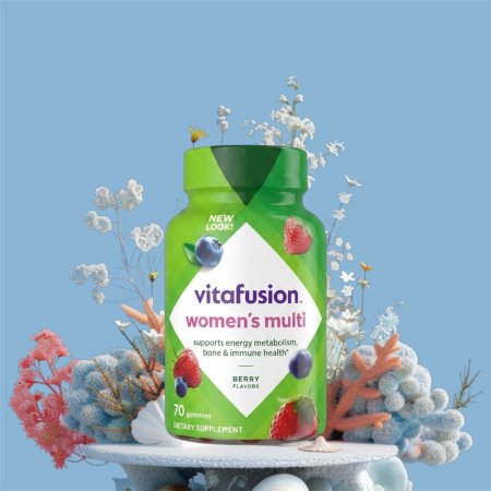 فيتافيوجن، فيتامينات متعددة للنساء، بنكهات التوت الطبيعية، 70 قطعة هلامية (vitafusion, Women's Multi, Berry Flavors, 70 Gummies