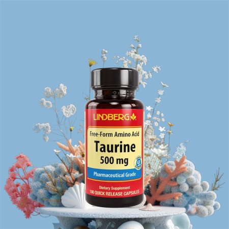 ليندبرغ، تورين حامض أميني حر، 500 ملجم، 100 كبسولة سريعة الإطلاق (Lindberg, Free-Form Amino Acid, Taurine, 500 mg, 100 Quick Release Capsules