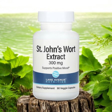 مستخلص نبتة القديس يوحنا الشائعة، 300 ملجم، 90 كبسولة نباتية، St, johns wort extract