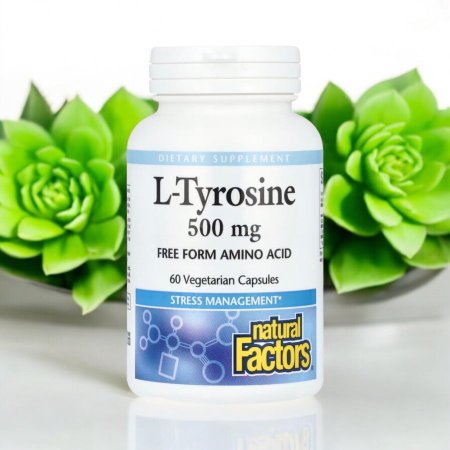ل تيروسين، 500 ملجم، 60 كبسولة نباتية، L Tyrosine 500 mg