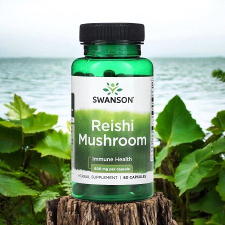 فطر الريشي، 600 ملجم، 60 كبسولة، Reishi Mushroom 600 mg