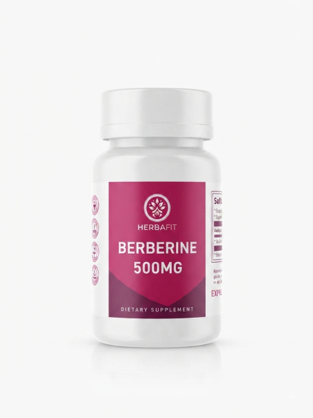 هيربافيت، Herbafit، بربرين عالي الامتصاص، دعم الجلوكوز، 500 ملجم، 60 كبسولةHerbafit, Berberine HCl, mg, 60 Capsules