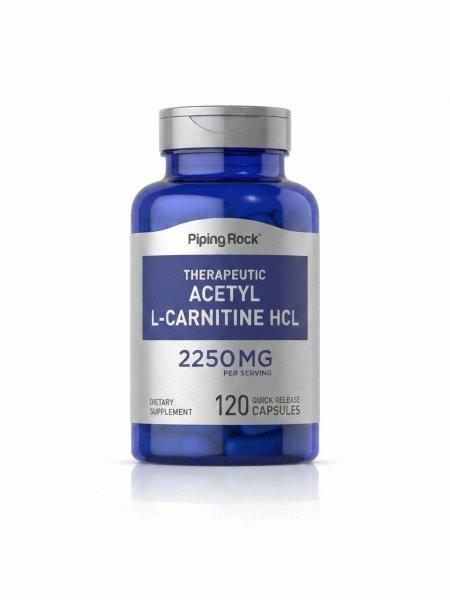 أسيتيل إل-كارنيتين هيدروكلوريد (HCl)، فائق الفعالية، 2,250 مجم، 120 كبسولة سريعة الإطلاق Piping Rock, Acetyl L-Carnitine HCI, Ultra Potency, 2250 mg, 120 Quick Release Capsules
