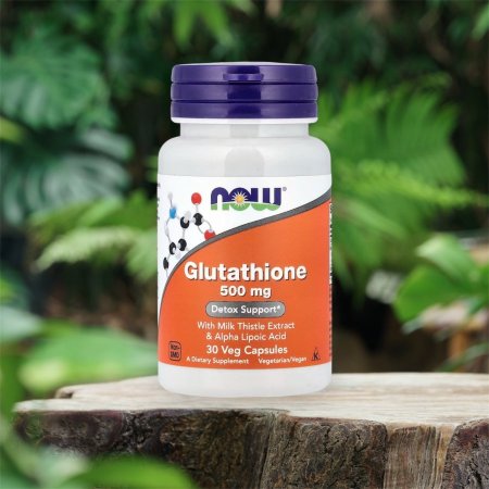 جلوتاثيون، 30 كبسولة نباتية، مدعم حليب الشوك الفا ليبوك اسيد، Glutathione 500 mg