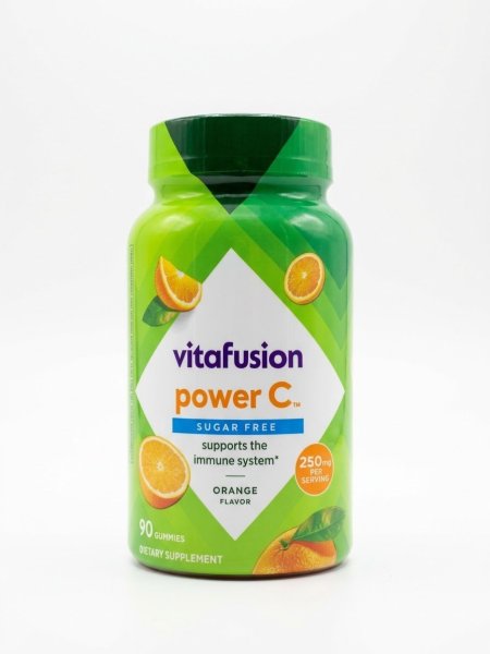 Vitafusion, Power C™، علكات فيتامين ج، خالي من السكر، بنكهة البرتقال الطبيعية، 250 ملجم، 90 قطعة حلاوة هلامية 