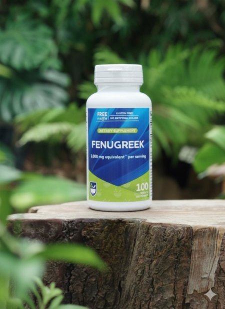 كبسولات الحلبة، تساهم في زيادة الوزن، نبات الحلبة ، 100 كبسولة Fenugreek ، 1000 mg