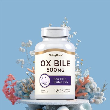 صفراء الثور 120 كبسولة، املاح المرارة، Ox Bile 500 mg ، صحة الامعاء