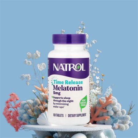 ميلاتونين اطلاق تدريجي، 5 ملجم، 100 قرص، Melatonin 5 mg